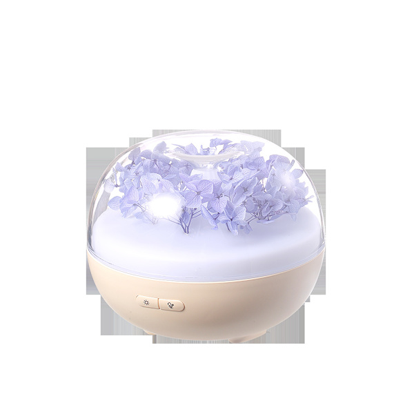 Forever Flower Luftfuktare LED Nattljus Aromaterapi Diffuser (blå)