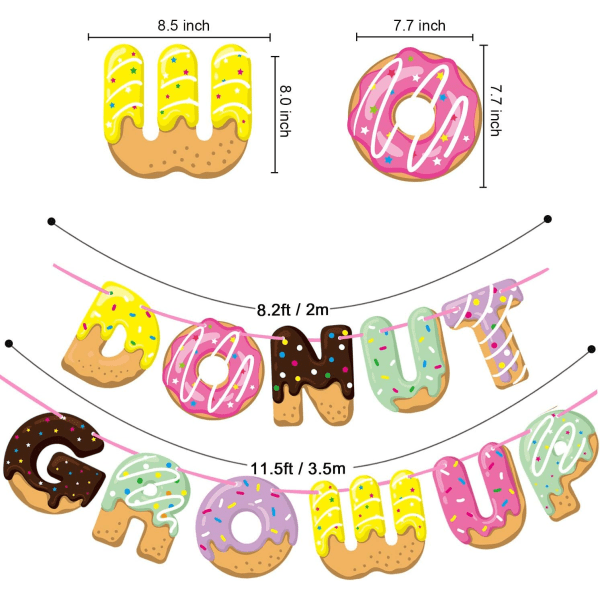 Donut party leveranser set, donut växande födelsedagsfest leveranser