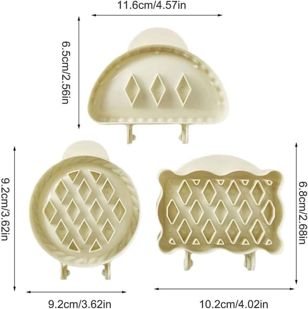 3-pack klassiska mini pajformar med handvev, en pressad höst co
