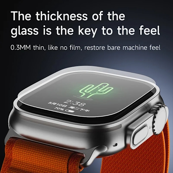 4st 9H högupplöst härdat glas för smart klocka skärmskydd för Apple Watch Ultra 2 49mm