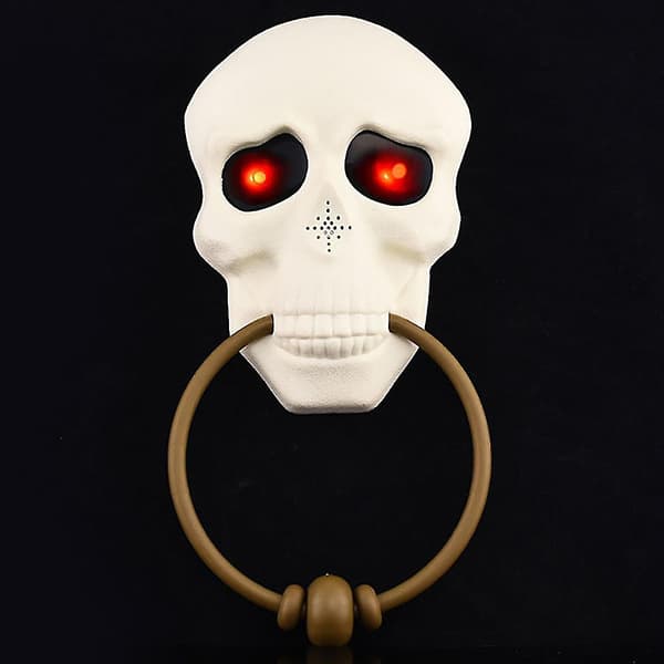 Halloween Skull Dörrklocka Lyser Ljud Spöklik Dörrklocka Prop
