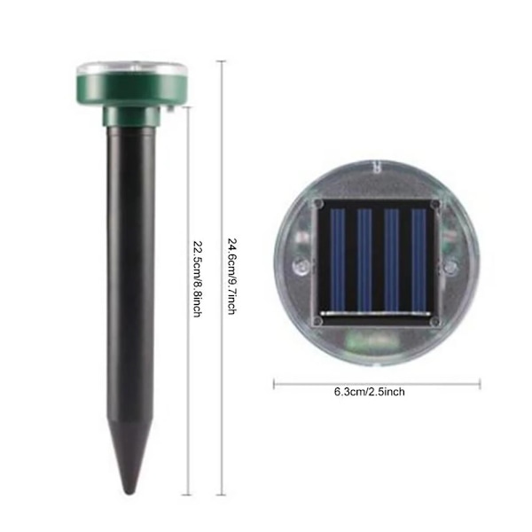Ultraljud Solenergi Djur Vattentät Avvisande För Utomhus Skadedjur Gnagare Gopher Avskräckande Sork Orm Chaser