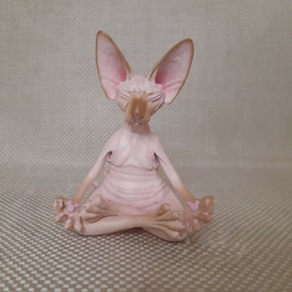 Meditaatiokissa Meditoiva Ajatteleva Kissa Kodin Sisustusesineet