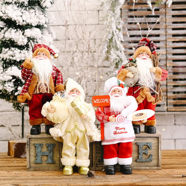 Christmas Santa Claus docka Julryggsäck Old man docka prydnader