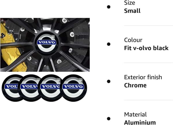 4 stk. 64MM navkapsel centerkapsel ABS-materiale dark blue