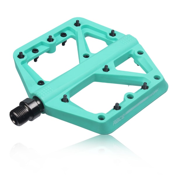 Cykelpedaler - Platform Cykelpedaler, Minimal Profil, Justerbart Greb (Bianchi Grøn 1 Par)