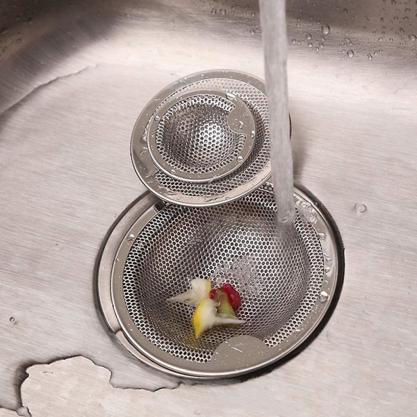 2 st Diskbänkssil för dusch, plugghål Hårfångare passar kök (10cm)