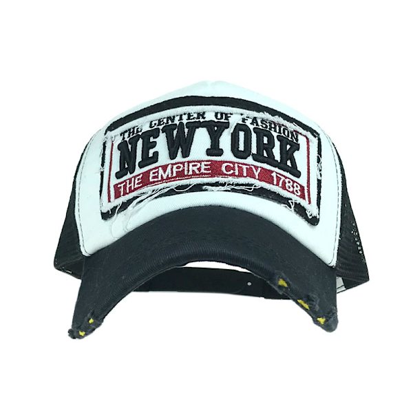 New York mesh broderad anktungahatt (sliten version )