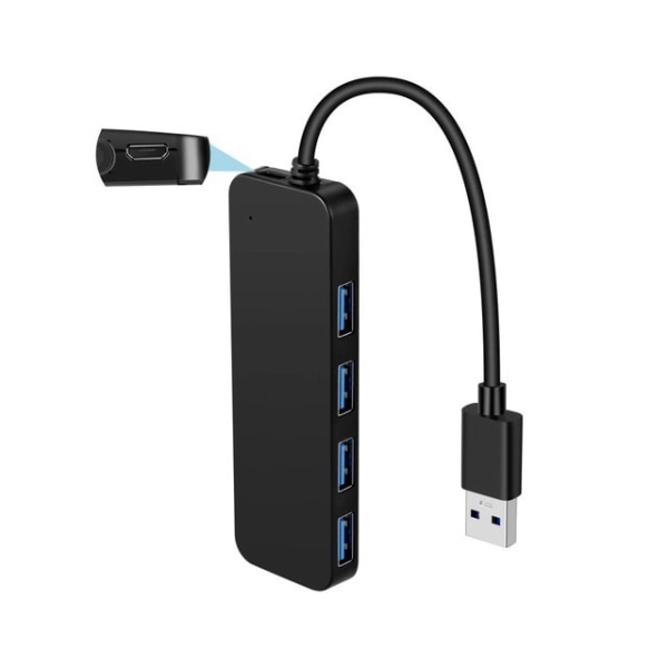 4 Port USB Hub 3.0, T-Sound USB Splitter för bärbar dator, Ps4 tangentbord