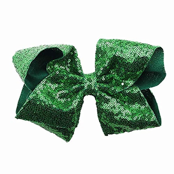 2 ekstra store paljett sløyfe hårspenner Cheerleading opptreden barnas hårspenner 20cm