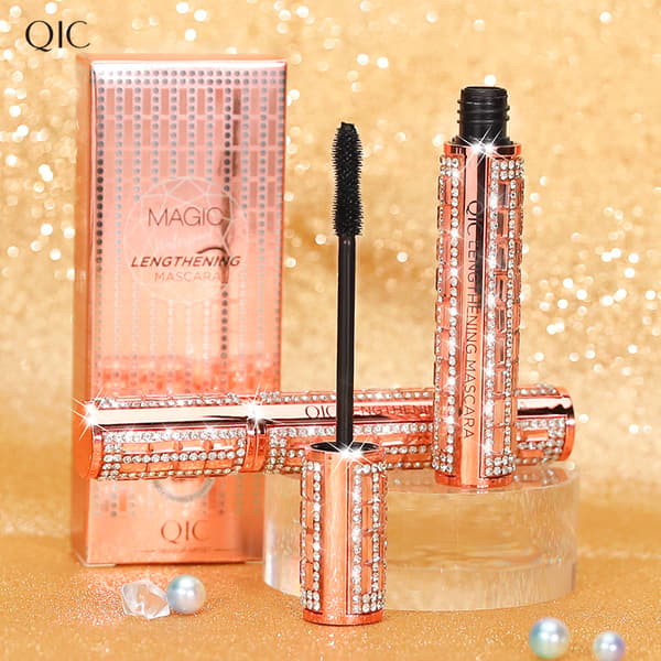 Silke Fiber Øjenvippe Mascara Sort, langtidsholdbar, blød Mascara Børste