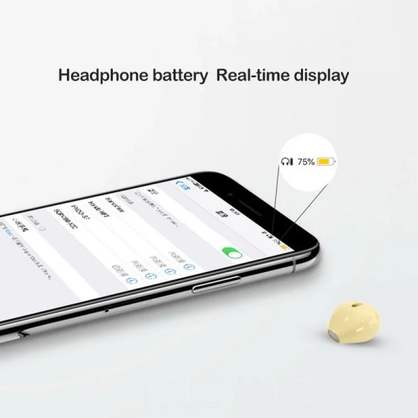 Nye Usynlige Øretelefoner Mini Hodetelefon Bluetooth TWS Trådløse Spill In-Ear Ørepropper Støyreduksjon Sport Musikk Headset Ultra Små purple