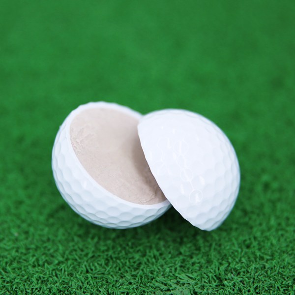 Golf Double Sarin Match Ball Vit Långdistansträningsboll som slutar inomhus och utomhus (3-pack)