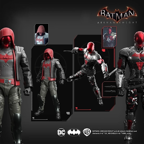 1PCS Batman Arkham Knight monterad modell Blind Box 10cm Actionfigurer Samling Hobby Modell Ornament Pojkar Leksaker Gåvor