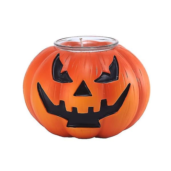 Halloween Spøgelse Ansigt Græskar Lysestage Lys Lampe Skrivebord D
