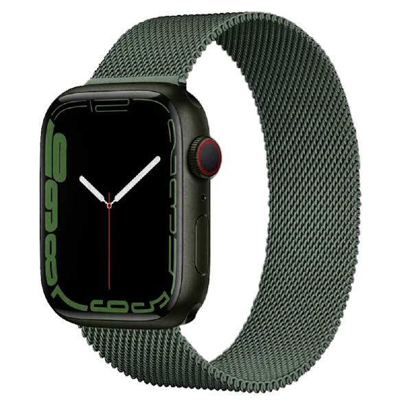 Mesh-klokkereim i rustfritt stål for menn og kvinner, egnet for Apple Watch 7 Milan-reim (Sølv 38/40/41mm)