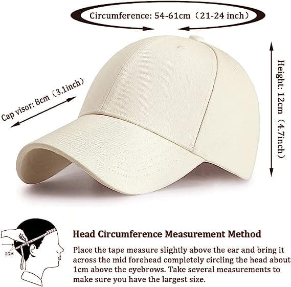 Baseball Cap, Trucker Cap Snapback Hat til Sport Hip Pop Golf - Herre Cap, Beige