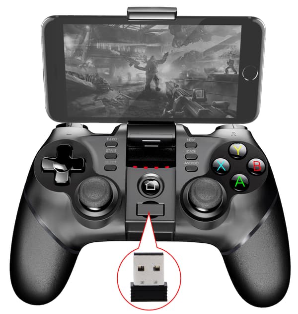 For Android iPhone Bluetooth Trådløs Spillkontroller Gamepad Joystick Mottaker