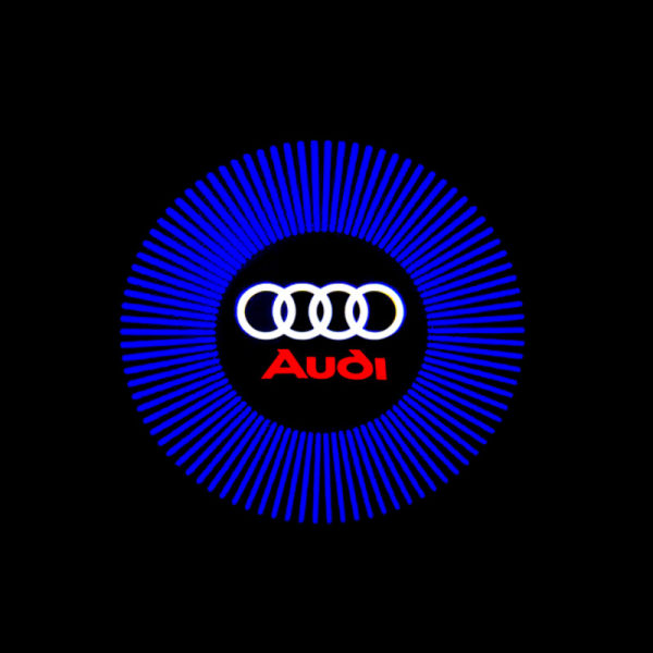 2 st för Audi välkomstlampa A4LA5A6L Atmosphere Lamp A7A8LQ3Q5Q7 Dörrlaserprojektionslampa (Blue ray)