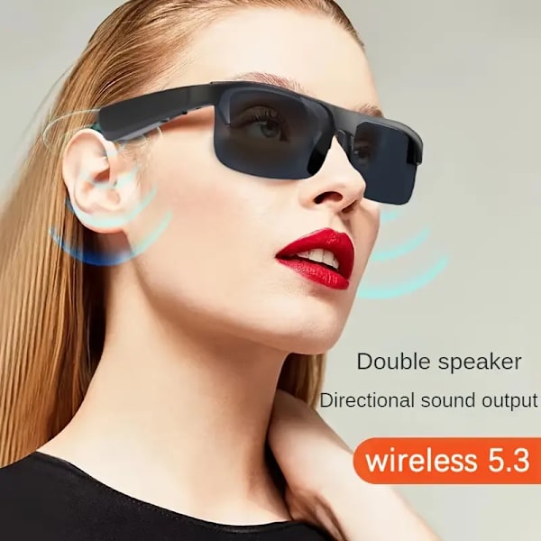 Ny generation avancerede trådløse V5.3 smarte briller med flere funktioner, inklusive trådløse opkald, musikstreaming