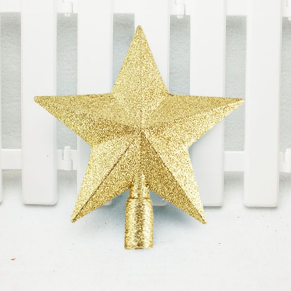Julgransstjärna 20cm Juldekorationer guld fem - Stjärna till nyårsafton