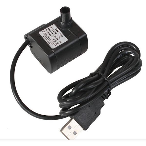 Nedsænkbar vandpumpe, akvariepumpe justerbar 200L/H 3W Ultra-støjsvag Catit USB-pumpe til dam fisketank springvand fisketank 1,5m ledning