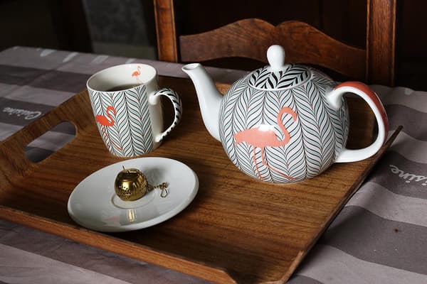 Te-infuser tekanne - Rustfritt stål infuser (Gull)