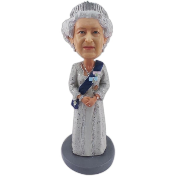 Queen Elizabeth Statue, Queen Elizabeth Platinum Jubilee Souvenir, 70-årsjubileum Bordsdekoration Hennes Majestät Drottningen, Resin Staty Figur