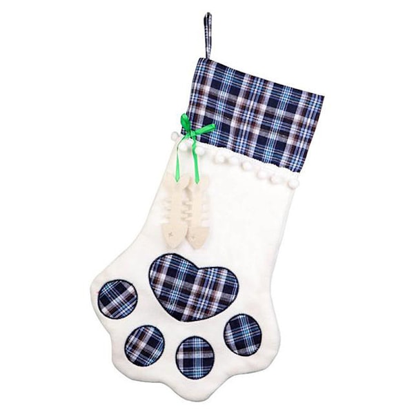 2 juldekorationer julstrumpor presentpåse hundtassar julstrumpor pläd