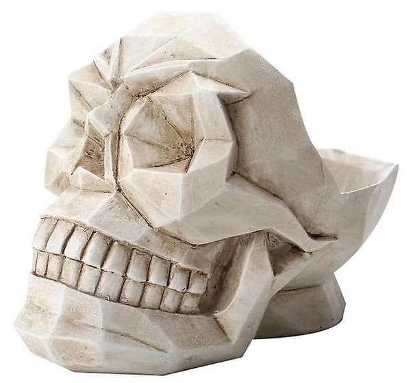 Skull Desktop Storage Box Sloth Horror Face Telefonhållare white