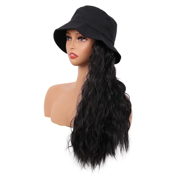 24"/60 cm Hat Peruk Dam Vacker Lång Vågig Curly Synthetic Dai