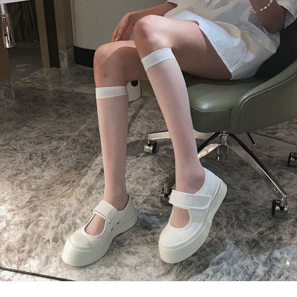 Dame Strømpebukser, Uigennemsigtige Strækbare Nylon Knæstrømper, Mange Farver, 5 Par