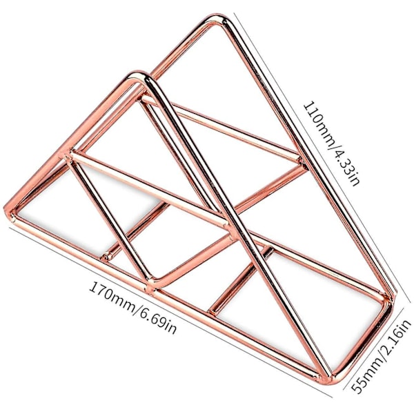 Serviet Holder, Trekantet Papirserviet Holder, Rustfrit Stål Serviet Holder, Bordserviet Holder, Metal Serviet Holder