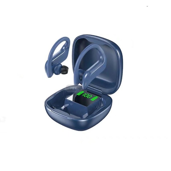 Tws trådlösa hörlurar Bluetooth hörlurar Brusreducerande Sport Vattentätt Headset 9d Stereo Trådlösa hörlurar med mikrofon 5.0 blå