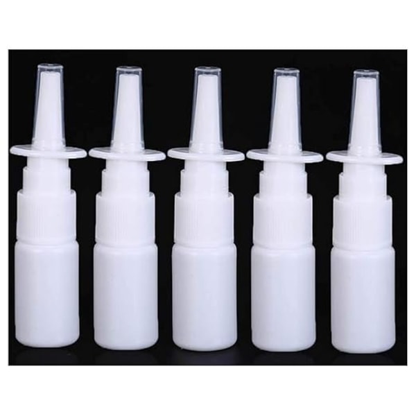15-pack tomma plastpåfyllningsbara nässprayflaskor Findimmsprutor Atomizers Sminkvattenbehållare, 10 ml/0,34 oz