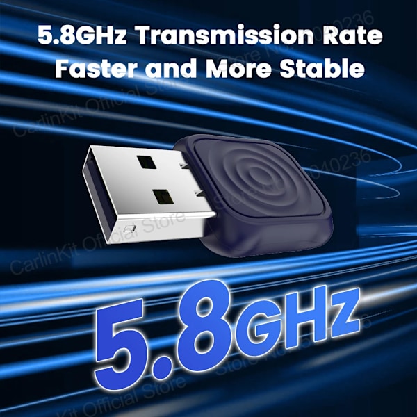 CarlinKit 5.0 Mini Ultra Trådlös Adapter Trådlös CarPlay Android Auto För OEM Bil Plug and Play WiFi Bluetooth Automatisk Anslutning