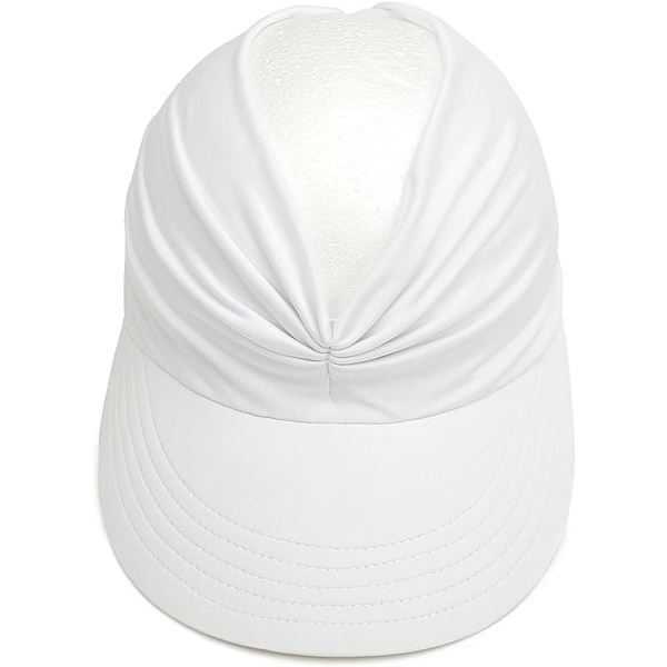 Damsolskyddshatt Bred brätte Sommar UPF 50+ UV-skydd Cap Vit