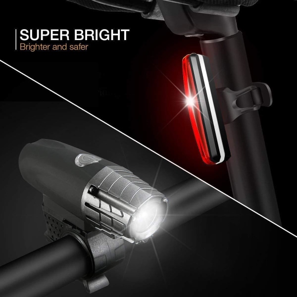 Cykellygte 2256 advarselslygte mountainbike lygtesæt 320 lumen