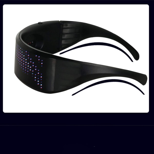 LED-glasögon självlysande glasögon med anpassningsbar design USB uppladdningsbar, karnevalsfester, diskotek