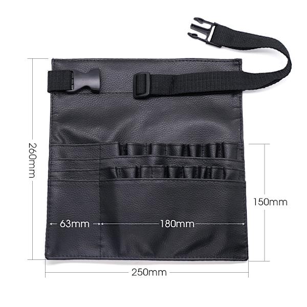 Enkelsidig förvaringsväska för sminkborste av PU. Professionell makeupartist med diagonal makeup på fanny pack 260 x 250 mm (endast sminkväska, utan mak