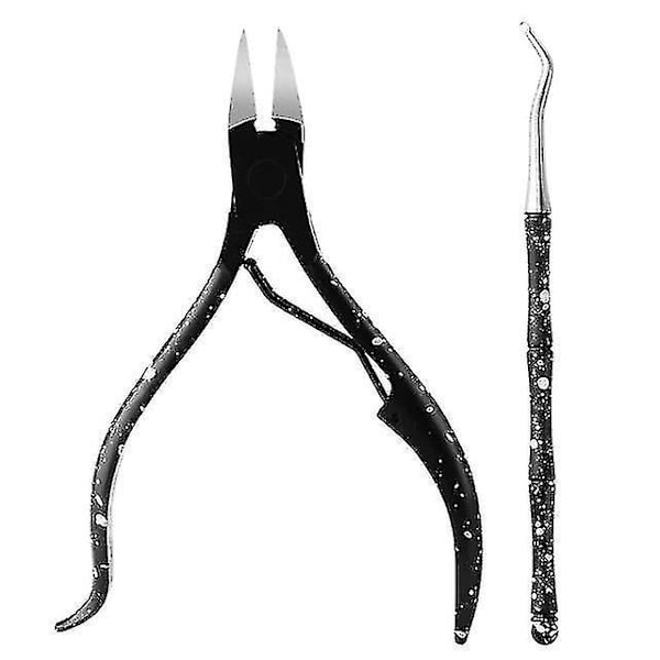 Manikyrset Nagelsaxar Nagelbandsklippare Dead Skin Remover Edge Nagelbandstrimmer Sax (svart)
