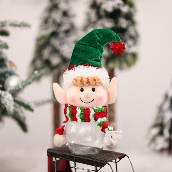 4 stycken juldekorationer söta godisburk goblin presentpåse dvärg julgranshänge