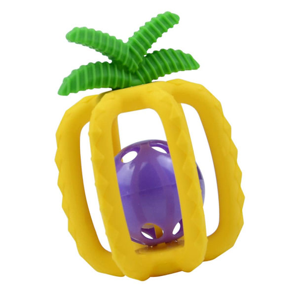 Baby tandlegetøj, 0-6 måneder gammelt baby tandlegetøj, BPA-fri fødevaregodkendt silikone, ananas tænder, perfekt babygave