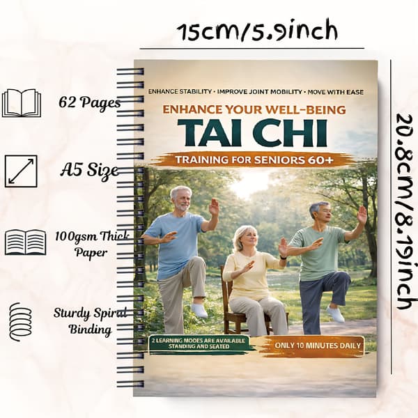 Tai Chi Walking Weight Loss Method for Seniors: 28-Day Sequential Exercise Plan with Chair-Supported Walking Suitable for Joint-Friendly Low-Intensity Workouts （F）