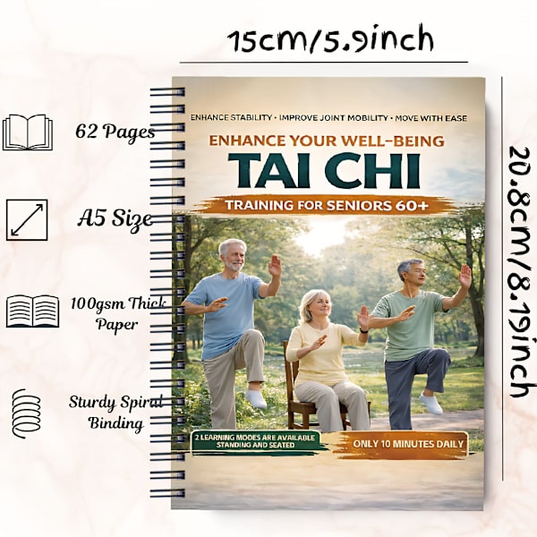 Tai Chi Walking Weight Loss Method for Seniors: 28-Day Sequential Exercise Plan with Chair-Supported Walking Suitable for Joint-Friendly Low-Intensity Workouts （G）
