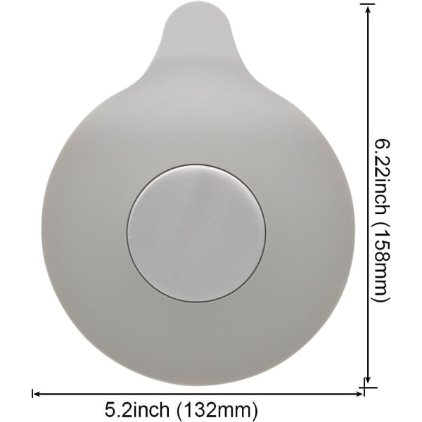 Badkars- och handfatpropp Silikon Badkarspropp Set Gummi Vattenpropp Sugmun för kök Badrum Tvättstugor Stoppare (grå)