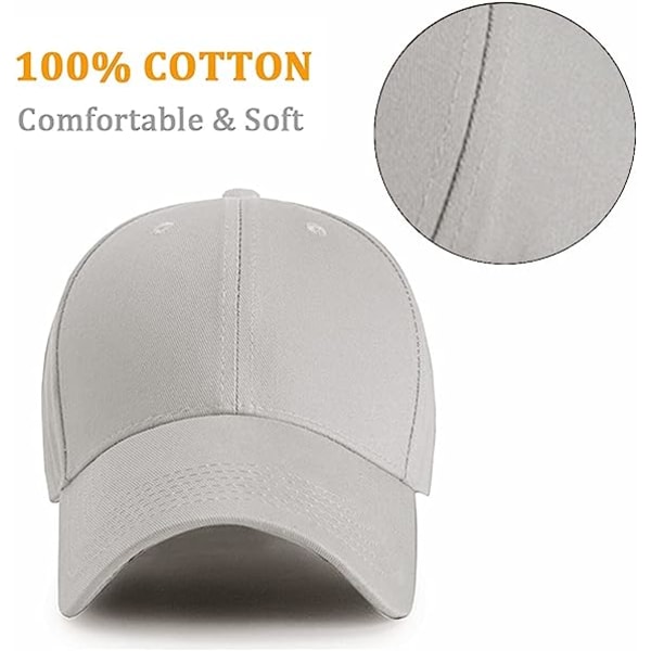 Cap, Cap Snapback-hatt för Sport Hip Pop Golf - Cap, Grå