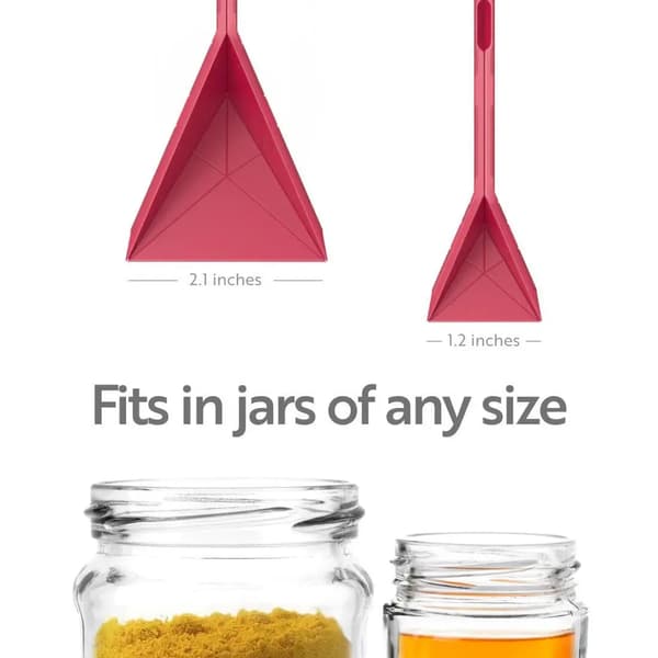 Polygons Flat 3-i-1-mätskedar - 2 skedar red