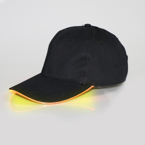 Hat Light Up Baseball Cap Flash Glow Party Hat Rave Tillbehör för Festival Club Stage Hip-hop Performance gul