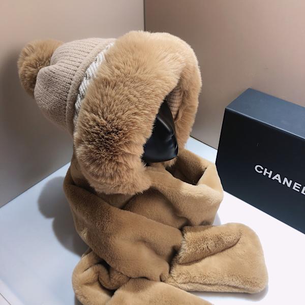 Scarf handskar hatt mjuk vadderad sjal kvinnor vinter utomhus värme Stickad mössa dam vinter varm mössa mössa handskar och halsduk Set KhakiName